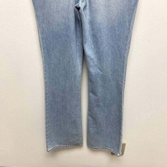 HATCH Over the Bump Maternity Flare Jeans Light Wash Stretch Distressed Size 26 - Picture 7 of 12